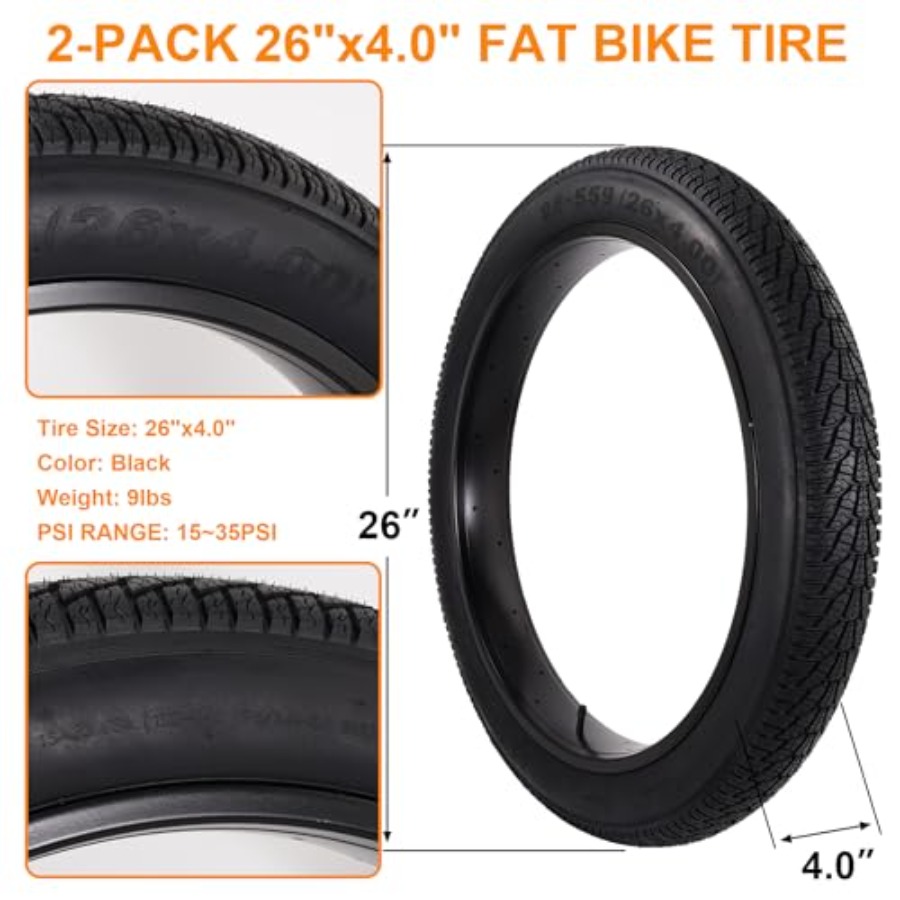 Pneu de Bicicleta Fat Bike 26x - Mountain Biking Tube avaliação e preço